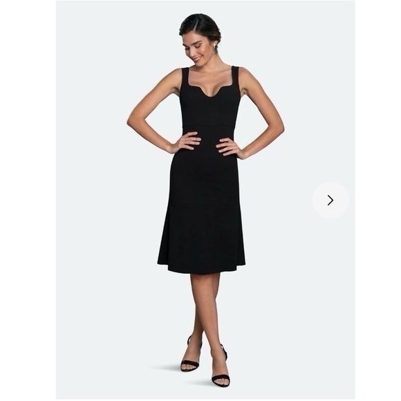 Dress The Population Sammie Sweetheart Neck Cocktail Dress Black - Picture 1 of 6